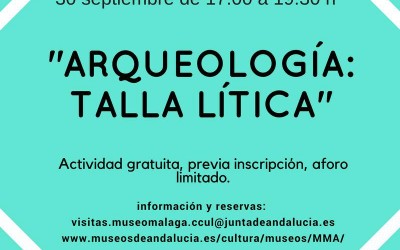Talla Lítica en el Museo Arqueológico de Málaga 30 de Septiembre